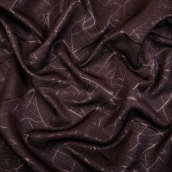 Ткань Блэкаут для штор &quot;Ледовое тиснение цвет Темно-Коричневый&quot; (на отрез)  в Ивантеевке