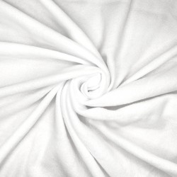 Ткань Флис Односторонний 130 гр/м2, цвет Белый (на отрез)  в Ивантеевке