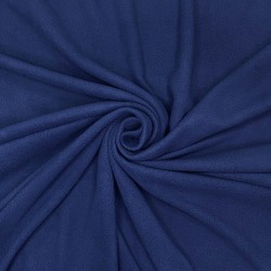 Ткань Флис Односторонний 130 гр/м2, цвет Темно-синий (на отрез)  в Ивантеевке