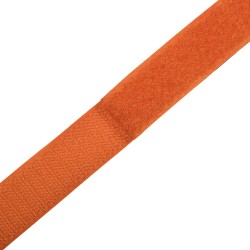 Контактная лента 25мм цвет Оранжевый (велькро-липучка, на отрез)  в Ивантеевке